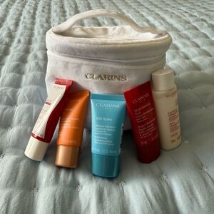 Clarins Skincare Collection with White Bag